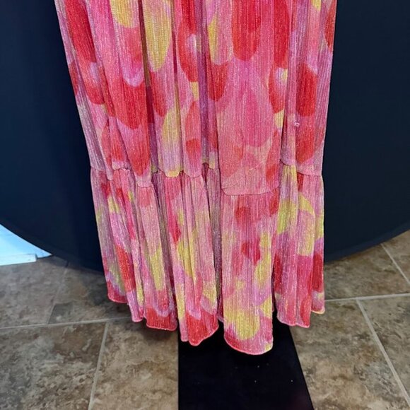 Violet Weekend Metallic Printed Halter Maxi Dress - Picture 5 of 8